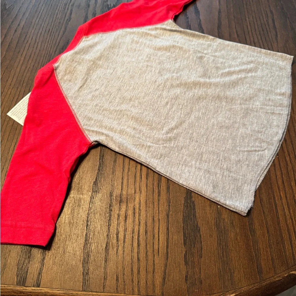 Rabbit Skins Red and Gray Mini Boss Long Sleeve Tee - Picture 5 of 5